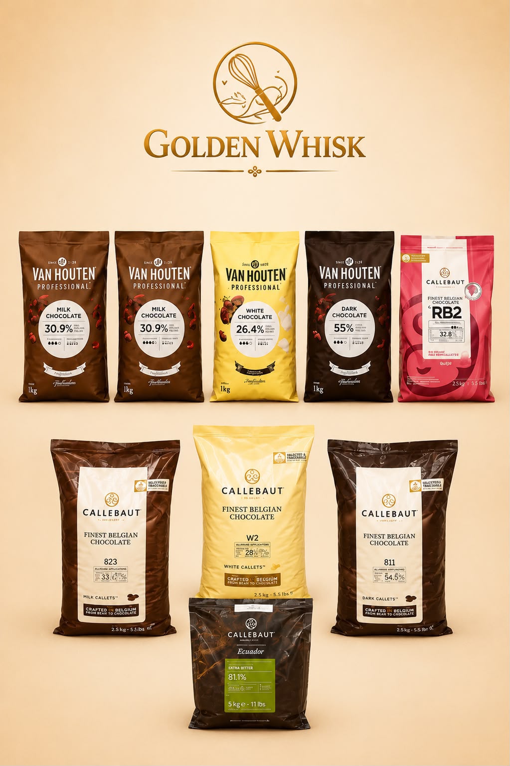 Golden Whisk Belgian chocolate collection